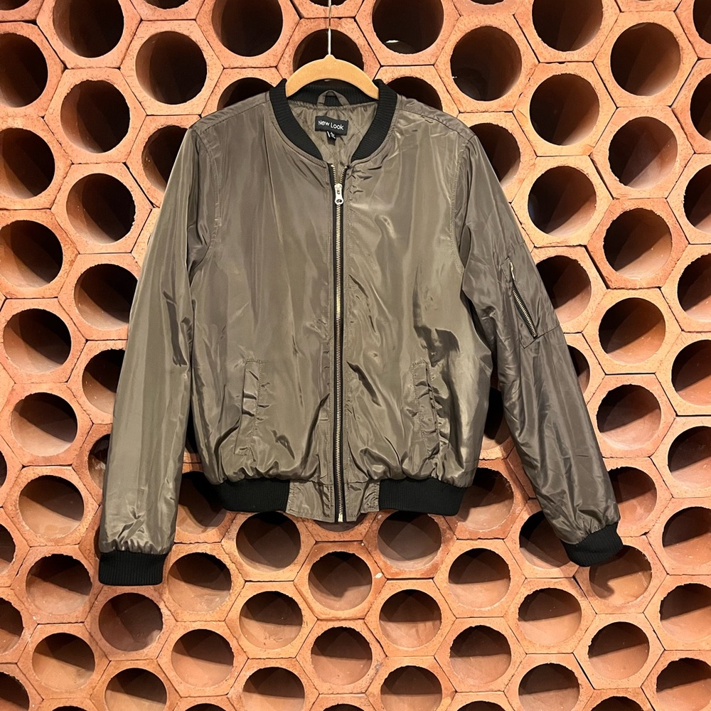 Olive green bomber jacket